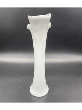 Vintage Swung Vase Tree Branch Milk Glass Stretch Imperial USA Mid Century Retro